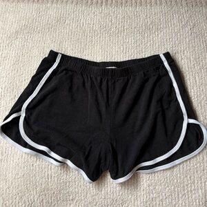 Brandy Melville - John Galt black shorts with white trim #shorts
